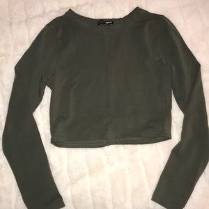 Fashion Nova long sleeve crop top